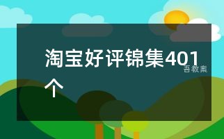 淘宝好评锦集401个